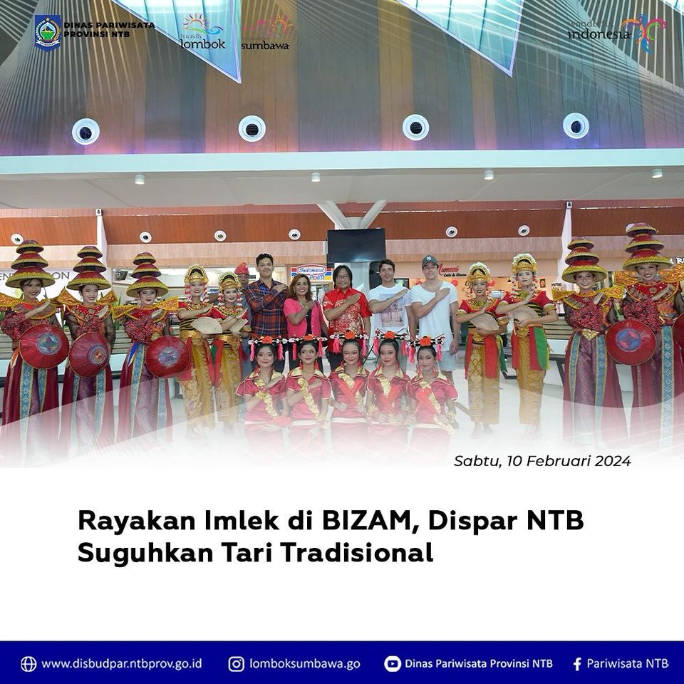 Rayakan Imlek di BIZAM, Dispar NTB Suguhkan Tari Tradiosional